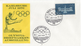 Germany Deutschland 1970 FDC Olympischen Spiele Olympic Games Munchen 1972, Gymnastics, Canceled In Karlsruhe - 1961-1970