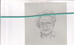 Clara Bethuyne-Vanhooren, Ruiselede 1908, Kortemark 1996. Foto Tekening - Overlijden