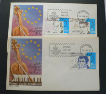 ESPAÑA 1985 - SPD - FDC - AÑO EUROPEO DE LA MUSICA - EDIFIL 2803/2805 - FDC