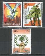 LIBAN Lebanon 1984 MNH (**) Mi.# 1324-1326 Birds Soldier - Líbano