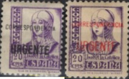 729696 HINGED ESPAÑA. Emisiones Locales Republicanas 1937 BURGOS - SELLOS NACIONALES HABILITADOS PARA EN CORREO URGENTE - Emissioni Repubblicane