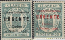 729707 MNH ESPAÑA. Emisiones Locales Republicanas 1936 BURGOS - SELLOS FISCALES HABILITADOS - CORONA MURAL - Emisiones Repúblicanas