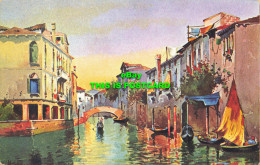 R614184 Unknown Place. Painting. River. Boats. Houses. Popular Series No. 301 - Monde