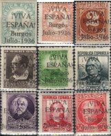 729732 HINGED ESPAÑA. Emisiones Locales Republicanas 1936 BURGOS - SELLOS REPUBLICANOS - Emisiones Repúblicanas