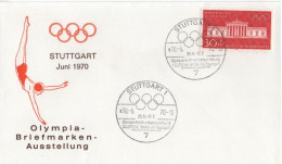 Germany Deutschland 1970 FDC Olympischen Spiele Olympic Games Munchen 1972 Jumping Into The Water, Canceled In Stuttgart - 1961-1970