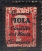 729771 HINGED ESPAÑA. Emisiones Locales Republicanas 1937 LUTO POR LA MUERTE DEL GENERAL MOLA - Emissions Républicaines