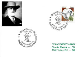 ITALIA ITALY - 1992 MANCASALE Omaggio A CAMILLO PRAMPOLINI Politico - 27° Convegno Filatelico Numismatico - 401 - Zonder Classificatie