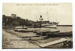 CPA - 74.Thonon Les Bains. Arrivée D'un Bateau - Thonon-les-Bains