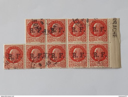 Lot De 9 Oblitérés Avec Cachets " Lyon Perrache "  - Libération - Timbre Pétain 2F40 Type ' Lyon " .. Lot215 . - Bevrijding