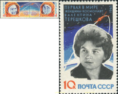 731020 MNH UNION SOVIETICA 1963 WOSTOK-5 WOSTOK-6 VALENTINA TERESHKOVA - ...-1857 Préphilatélie