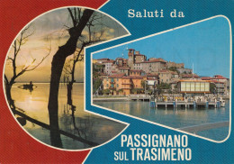 CARTOLINA  C16 PASSIGNANO SUL TRASIMENO,PERUGIA,UMBRIA-SALUTI-STORIA,MEMORIA,CULTURA,BELLA ITALIA,VIAGGIATA 1979 - Siena