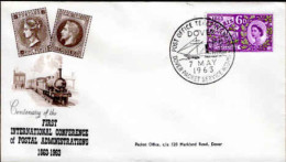 1963 Centenary Of Paris Postal Conference Ordinady Paper Dover Philateic First Day Cover. - 1952-1971 Dezimalausgaben (Vorläufer)