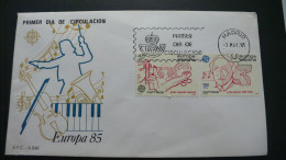 ESPAÑA 1985 - SPD - FDC - EUROPA CEPT - MUSICA - EDIFIL 2788/2789 - FDC