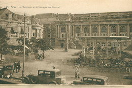 SPA -LA TERRASSE ET LE KIOSQUE DU KURSAAL-AUTOMOBILES VINTAGE - Spa