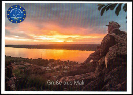 Grüße Aus Mali Carte Postcard Feldpost Bundeswehr  EUROPEAN UNION Training Mission MALI Dämmerung Am Niger Bei Koulikoro - Other & Unclassified