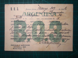 CARTE POSTALE, Carte De Radio Amateur QSL Diffusée Depuis Buenos Aires, Argentine. Dans Les Années 1920 - Radio Amateur
