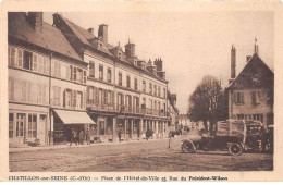 21 - CHATILLON SUR SEINE - SAN42069 - Place De L'Hôtel De Ville Et Rue Du Président Wilson - Chatillon Sur Seine