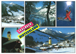 SAALBACH, SALZBURG, MULTIPLE VIEWS, ARCHITECTURE, MOUNTAIN, SKI RESORT, CHURCH, TOWER, AUSTRIA, POSTCARD - Saalbach