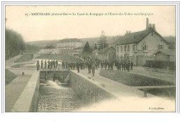 21.MONTBARD.LE CANAL DE BOURGOGNE ET L'ENTREE DES USINES METALLURGIQUES - Montbard