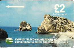 CYPRUS(GPT) - Beach, Petra Tou Romiou, CN : 14CYPB/B(silver Strip), Used - Cipro