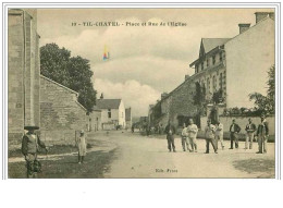 21.TIL-CHATEL.PLACE ET RUE DE L'EGLISE - Other & Unclassified