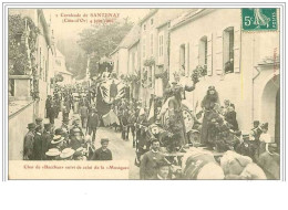 21.SANTENAY.CAVALCADE DE SANTENAY.4 JUIN 1906.CHAR DU """"BACCHUS"""" SUIVI DE CELUI DE LA """"MUSIQUE"""" - Autres & Non Classés