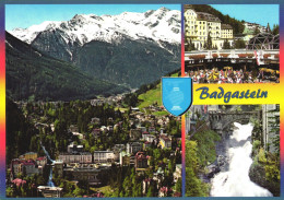 BAD GASTEIN, SALZBURG, MULTIPLE VIEWS, ARCHITECTURE, MOUNTAIN, WATERFALL, EMBLEM, UMBRELLA, AUSTRIA, POSTCARD - Bad Gastein