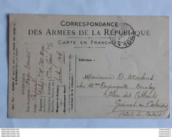 Militaria - Correspondance Armées De La République - Tresor Et Postes 104 - Envoyé Vers Guines-en-Calaisis ... Lot240 . - War 1914-18