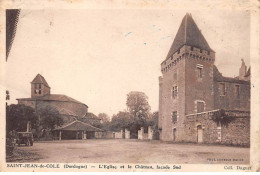 24 - SAINT JEAN DE COLE - SAN25287 - L'Eglise Et Le Château - Façade Sud -En L'état - Autres & Non Classés