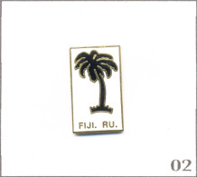 Pin’s Sport - Rugby XV / Blason De L’Équipe Des Iles Fidji Avec Palmier. Non Est. EGF. T1017-02 - Rugby