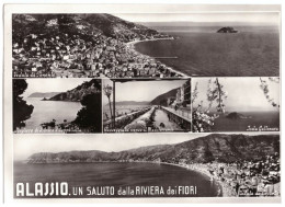 1955   ALASSIO 6  UN SALUTO   SAVONA - Savona