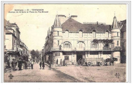 24.TERRASSON.AVENUE DE LA GARE ET PLACE DU PAS-BRUZAT. - Autres & Non Classés