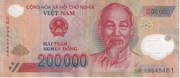 BILLETE DE VIETNAM DE 200000 DONG DEL AÑO 2009 (BANKNOTE) POLIMERO - Viêt-Nam