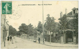 27.CHAMPIGNOLLES.n°16675.RUE DE ST MAUR.AUX DEUX TILLEULS - Andere & Zonder Classificatie