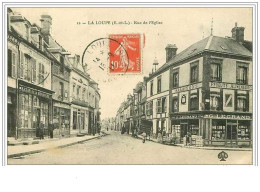 28.LA LOUPE.RUE DE L'EGLISE.BAZAR DE LA MENAGERE.BOULANGERIE.MAGA SIN G LEGRAND - Altri & Non Classificati