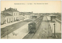 28.COURTALAIN.n°28724.LA GARE.VUE GENERALE DES QUAIS - Courtalain