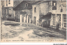 CAR-AADP3-21-0228 - CHATILLON SUR SEINE - Inondation 1910 - La Seine, Prise Du Pont Du Tramway - Chatillon Sur Seine