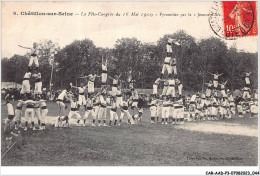CAR-AADP3-21-0196 - CHANTILLON SUR SEINE - La Fete Congrès Du 1er Mai 1909 - Pyramide - Chatillon Sur Seine