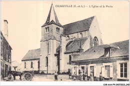 CAR-AAAP4-28-0253 - OUARVILLE - L'eglise Et La Poste - Sonstige & Ohne Zuordnung