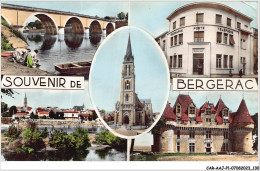 CAR-AAJP1-24-0066 - BERGERAC - Souvenir - La Poste, L'église - Multi-vues - Bergerac