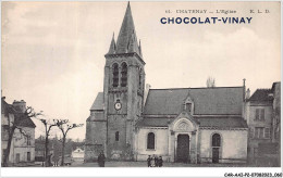 CAR-AAIP2-28-0128 - CHATENAY - L'eglise - Publicite Chocolat-Vinay - ELD - Andere & Zonder Classificatie
