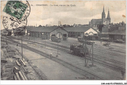 CAR-AAGP2-28-0168 - CHARTRES -La Gare - Vue Sur Les Quais - Train - Chartres