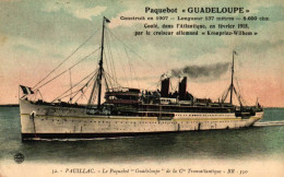 Pauillac - Le Paquebot "Guadeloupe" De La Compagnie Transatlantique - Steamers