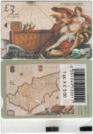 CYPRUS - Painting, Map Of Cyprus, Collector"s Card No 06, Tirage 920, 03/04, Mint - Chipre