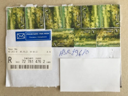 Croatia Hrvatska Used Letter Stamp Cover Registered Barcode Label Printed Sticker 2024 Kopacki Rit - Croatie