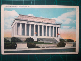 CARTE POSTALE, ART, Peinture Artistique. Lincoln Memorial, Washington D.C.  . Belle Variété De Couleurs Pastel. .. - Geschiedenis