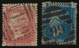 Great  Britain        .   Yvert   26/27  (2 Scans)   .   '58-'64  .    Large Crown  .      .   O      .     Cancelled - Used Stamps