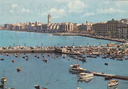 CARTOLINA  C16 BARI,PUGLIA-LUNGOMARE NAZARIO SAURO-MARE,SOLE,ESTATE,SPIAGGIA,BARCHE A VELA-BELLA ITALIA,VIAGGIATA 1972 - Bari