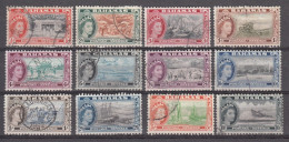 BAHAMAS 1954 - RETRATO DE LA REINA CON VISTAS - YVERT 147 A 161 INCOMPLETA Y USADA (VER IMAGEN) - 1859-1963 Kronenkolonie