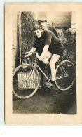 Carte-Photo - Homme Sur Un Vélo - Houdin Sport - Wielrennen